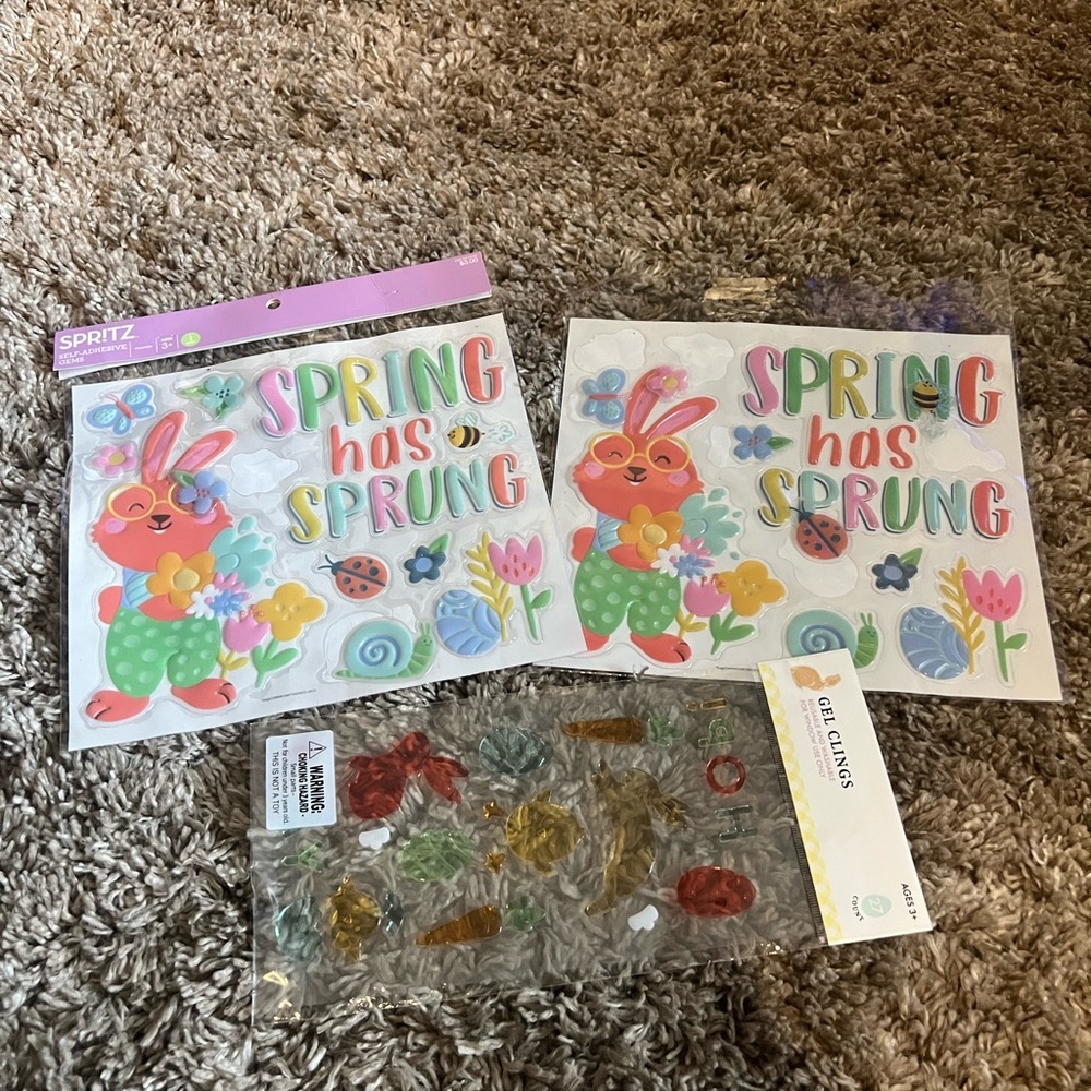 NWT Spritz‎ Spring has Sprung self adhesive gel cling gems
